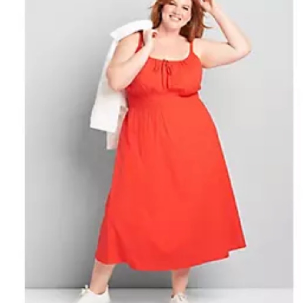 Shirred-Waist Midi dress